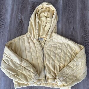 Urban Outfitters Light Yellow Quilted Jacket
